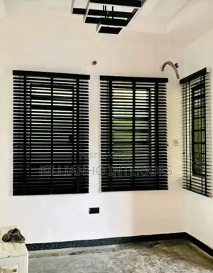 Deep Black Wooden Blinds
