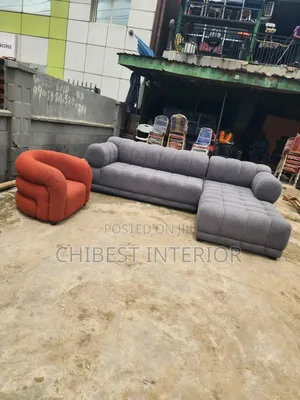L-Shaped Sofa Upholstery Padded Sofa.
