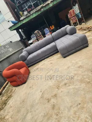 L-Shaped Sofa Upholstery Padded Sofa.