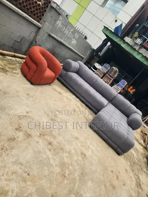 Executive L-Shaped Sofa Couch Available for Sale.