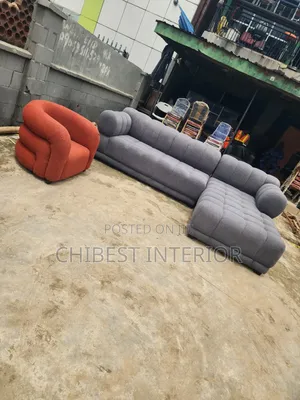 Executive L-Shaped Sofa Chair With Its Single Seater