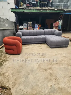 Quality L-Shaped Upholstery Padded Sofa Chairs.
