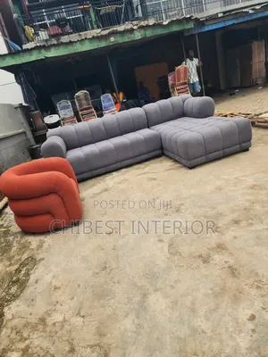 Luxury L-Shaped Padded Sofa With Single Seater