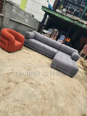 Standard L-Shaped Sofa Couch Available for Sale.