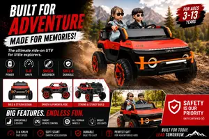 Red Color Big Utv Kids Ride on Rechargeable Toy Car