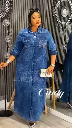 Luxury Beautiful Long Jeans Gown