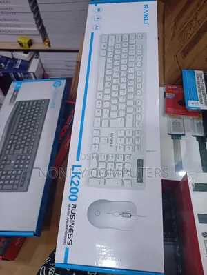 Raiku Lk200 Wired Keyboard Mouse Combo White Usb Set
