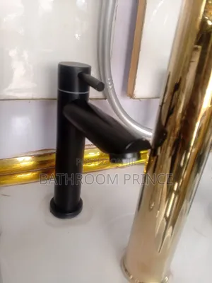 Black Single Cold Basin Tap