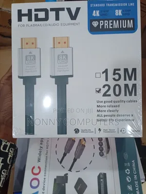 20m High-Speed Hdmi 2.1 Cable Uhd Gold-Plated