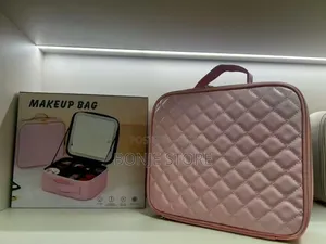 Make Up Bag With Rechargeable Removable Led Light Mirror/ Cosmetic Bag