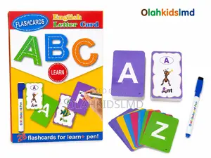 English Letter Flashcards Abc With Whiteboard Pen – 28 Learn Write