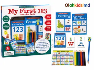 My First 123 Learning Pack – Flash Cards, Activity Books, Pencils