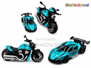 Pull-Back Motorcycle Race Car Toy Set – Die-Cast Vehicles for Kids