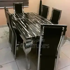 Marble Top Dining Table Set 6 Seater
