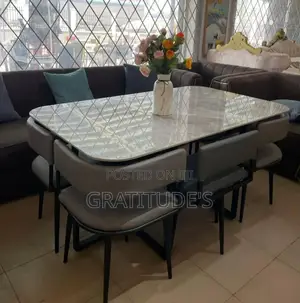 Luxury Marble Top Dining Table 6 Seater