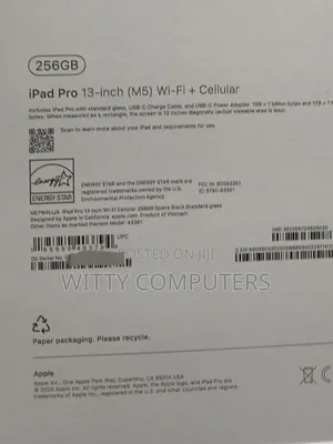 New Apple iPad Pro 256 GB Black