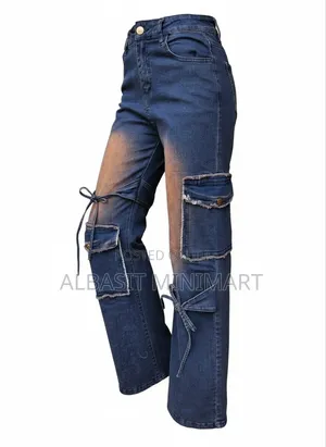 Blue Boyfriend Cargo Jeans