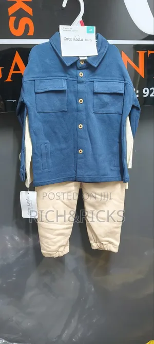 3-Piece "Sunrise Paradise" Shirt-Jacket, Tee Jogger Set