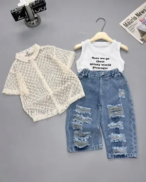 Children Net Jacket With Round Neck T Shirt as Inner