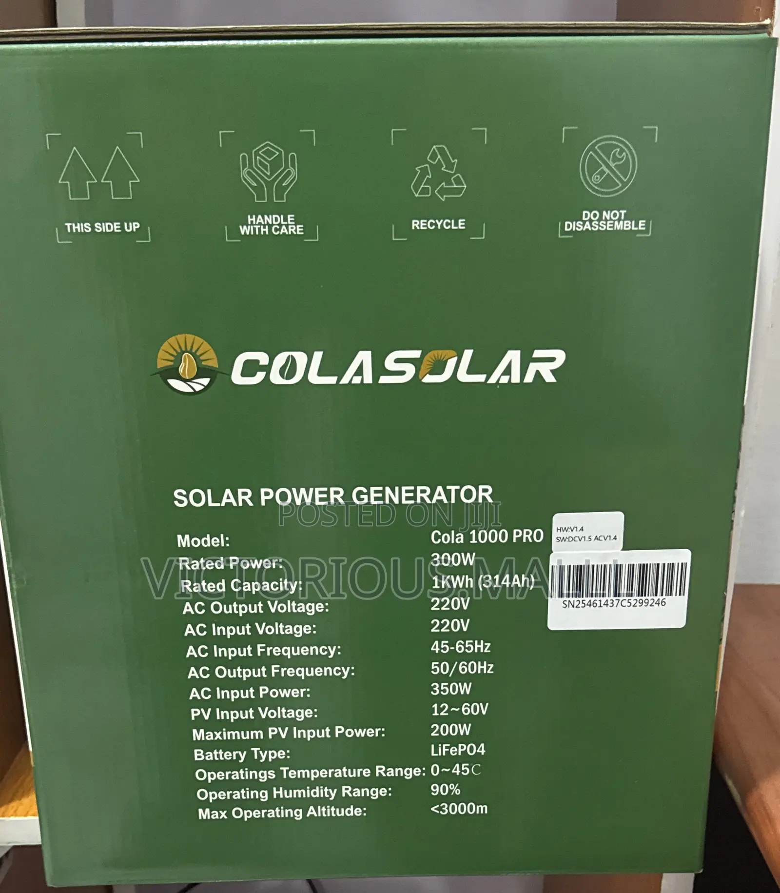 Cola 1000 Pro Solar Generator