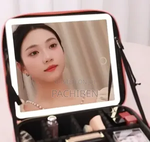 Make Up Bag With Rechargeable Removable Led Light Mirror