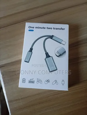 Usb-C Otg Splitter Cable With Charging Usb-a Adapter