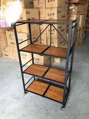 Foldable Wood Top Shelf
