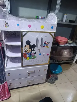 Children's Cartoon Storage Wardrobe With Drawers Hanging Space