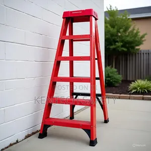 5 Ft 10stepdouble Sided Fiberglass a Shape Ladder Original