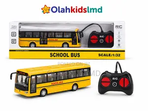 Remote Control School Bus Toy – 1:32 Scale With Lights, 27mhz