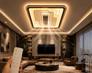 Big AC Fan Light With Remote - For Living Room, Waiting Room