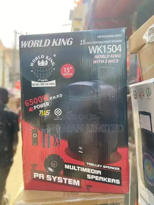 World King 15 Inches Public Address System Pa Trolley Speaker Wk1504