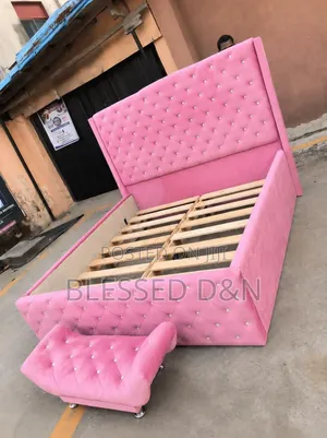 First Grade Quality Baby Pink Colour Bed Stand