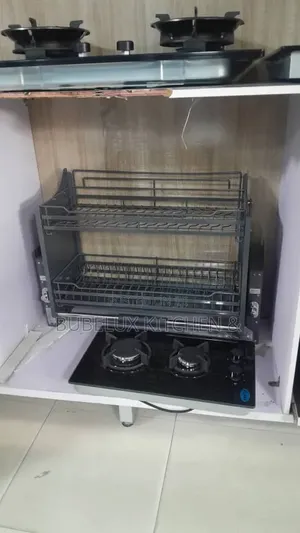 Pull-Down Dish Rack | Lift Up Kitchen Cabinet Organizer.