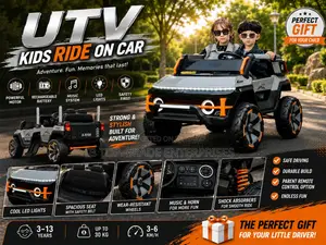 Realistic Luxury Kids Gray Utv Ride-on Toy Car With Amazing Features