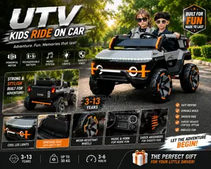 Power, Style Endless Fun With Kids Ride on Gray Color Utv Toy Car