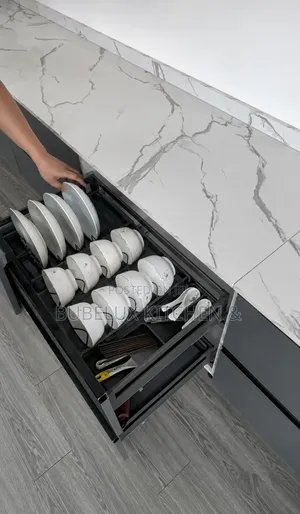 Premium Pull-Out Kitchen Drawer Organizer |Modern Space-Saving Cabinet