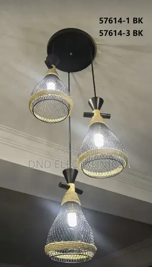 3-Head Boho Industrial Mesh Pendant Light