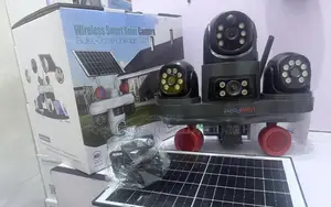 Smart PTZ 3 Lens 4g Solar Powered CCTV Camera Wireless With Rotating
