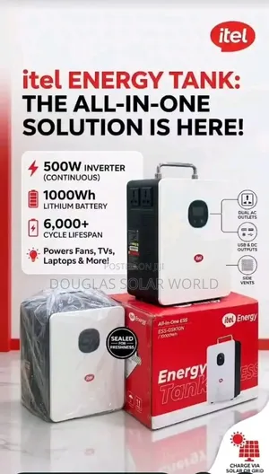 Itel Energy Power Tank 500w/1000wh 3-in-1 All-in-One Solar Generator