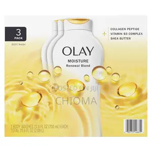 Olay 3 Packmoisture Renewal Body Wash Collagen, Vit B3, Shea Butter