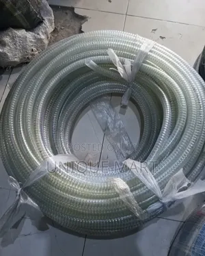 5/8" Transparent Steel Wire Hose. 50 Meter in a Bundle