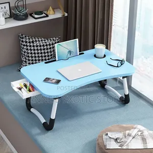 Foldable Multipurpose Laptop Bed Table With Drawer Cup Holder