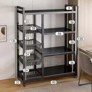 Kitchen Storage Rack With 4 Baske (90cm)
