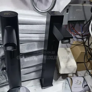 Long Black Square Sensor Tap
