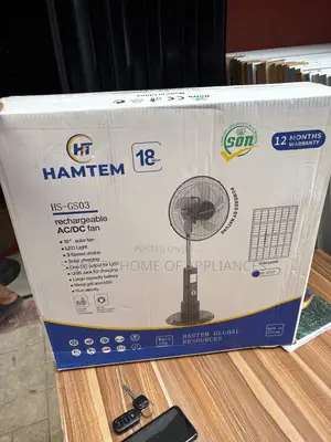 18 Inches Hamtem Rechargeable Solar Fan