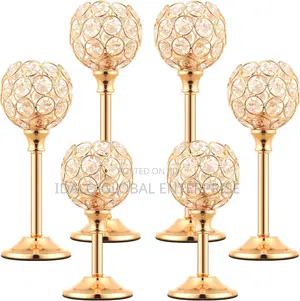 Crystal Candle Holder - 3pcs