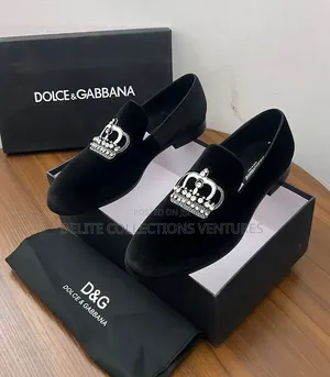 *Dolce Gabbana Crown Suede Loafers Available in Store
