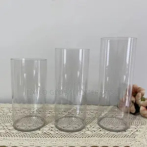 Transparent Glass Cylinder Vase