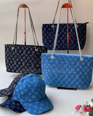 A Louis Vuitton-Inspired Denim Monogram Tote Bag
